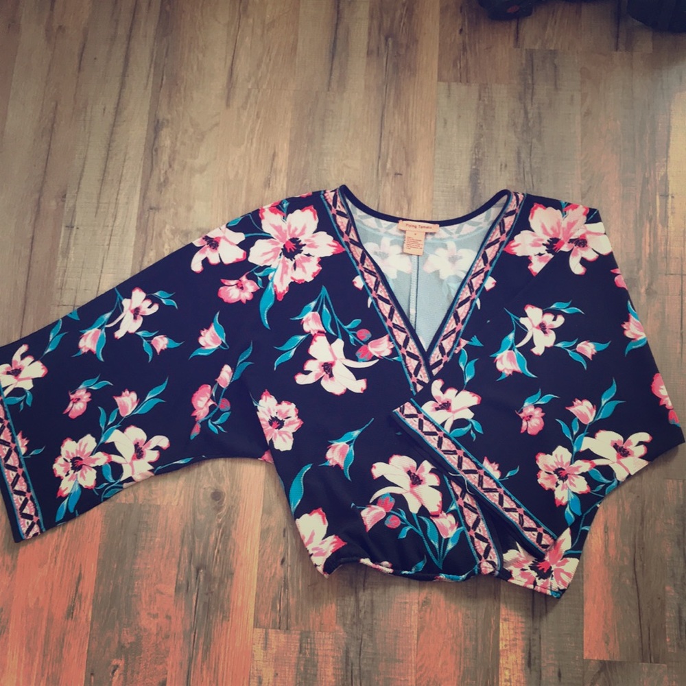 Floral print crop top